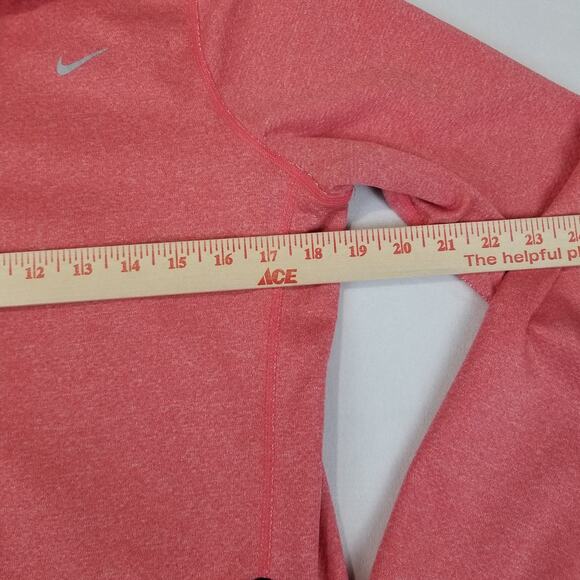 Nike Dri Fit Jacket Womens Large Pink Full Zip Thumbholes Running Activewear - Picture 7 of 9